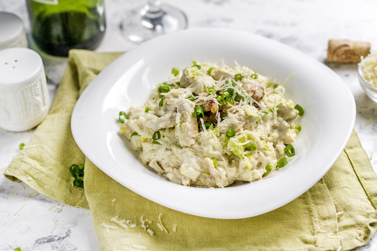 Неповторимое ризотто алла Кардифф с индейкой и пармезаном