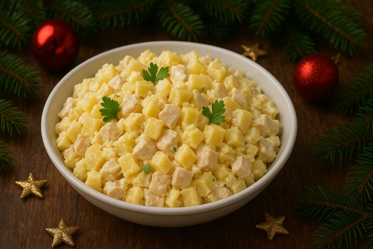 5 оригинальных салатов с ананасом для праздничного стола