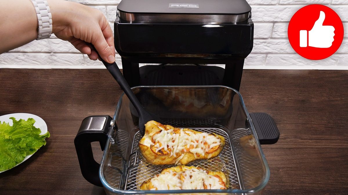 Сочный рецепт куриного филе с помидорами и сыром в аэрогриле