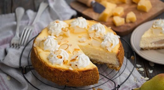 Шикарный чизкейк с нежными грушами для вашего стола