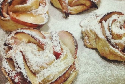 Удивительные яблочные слойки «Розочки»