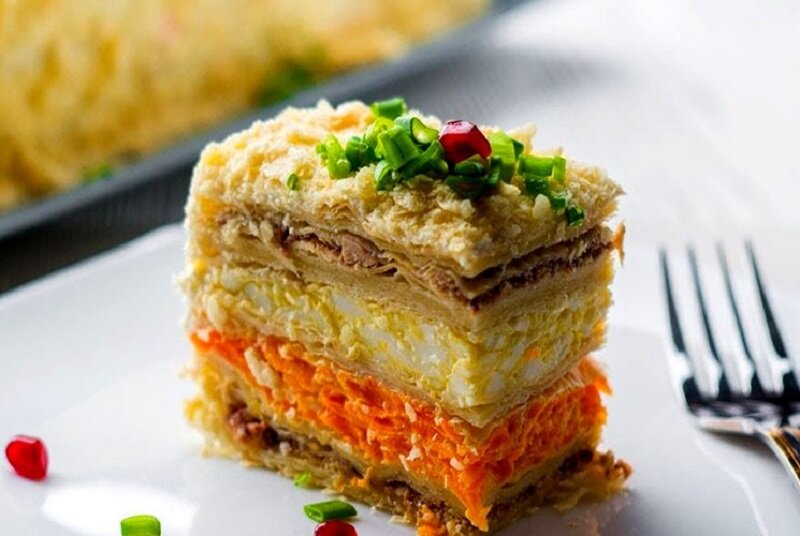 Непривычный салат «Наполеон» украсит ваш Новогодний стол