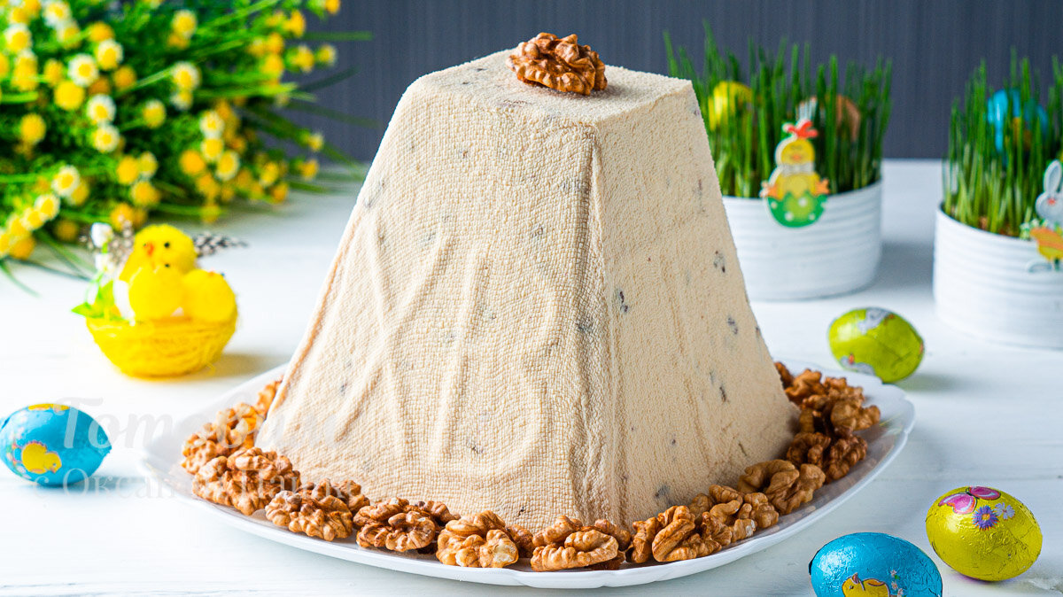 Волшебство пасхального стола: рецепт творожной карамельной пасхи без яиц