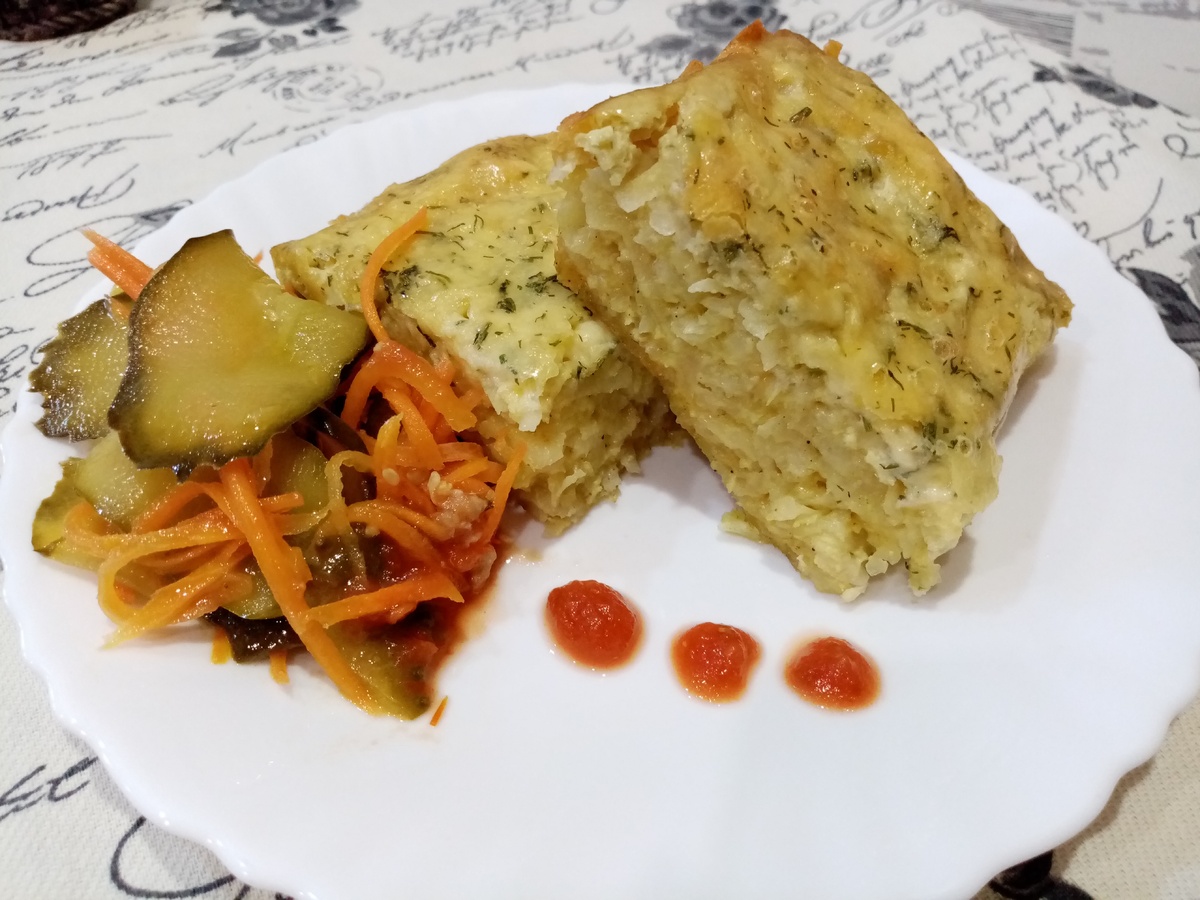 Сытная картофельная запеканка с сыром для всей семьи