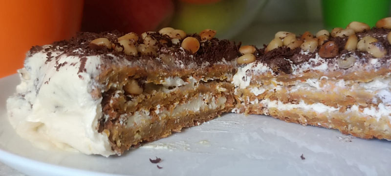 Морковно-творожное пирожное для гурманов