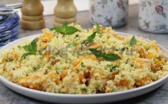 Вдохновение ближневосточной кухни: запеченная тыква с кус-кусом