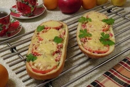 Ленивая пицца на батоне: быстро и вкусно